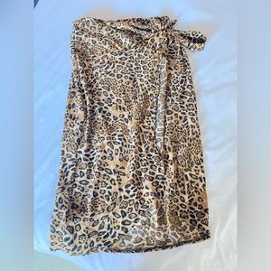 Cheetah Print Midi Skirt